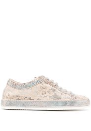 Le Silla Claire floral lace sneakers - Neutrals