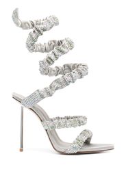 Le Silla Fedra 120mm satin sandals - Grey