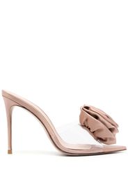 Le Silla Rose 110mm floral-appliqué sandals - Pink