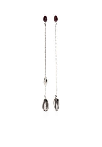 Lemaire bead-embellished drop earrings - Silver