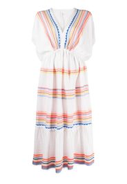 lemlem Bekah plunging V-neck dress - White