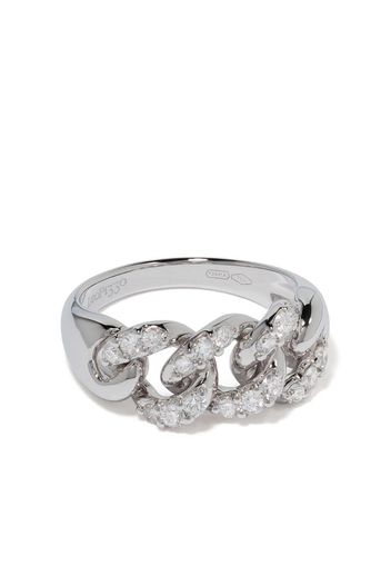 18kt white gold Groumette diamond ring