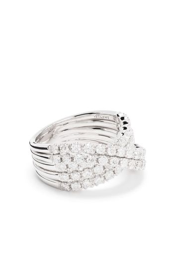 LEO PIZZO 18kt White Gold Waves Diamond Ring - Farfetch