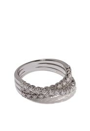 18kt white gold Waves diamond ring