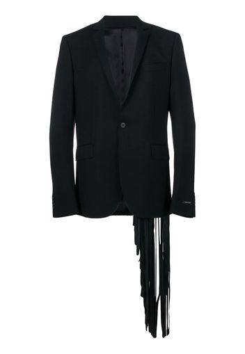 Les Hommes fringed detail blazer - Blue