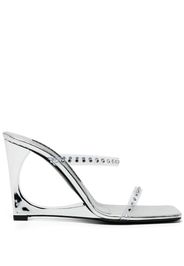 Les Petits Joueurs Lucas 110mm crystal-embellished sandals - Silver