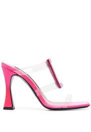 Les Petits Joueurs Hoya 110mm crystal-embellished sandals - Pink