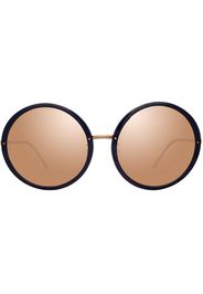 mirrored round-frame sunglasses