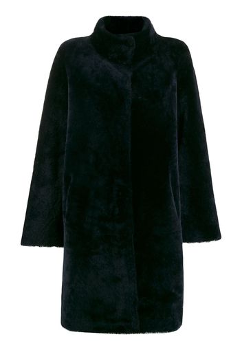 Liska oversized single-breasted coat - Blue