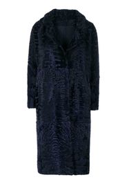 Liska textured single-breasted coat - Blue