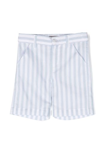 Little Bear striped cotton tailored shorts - White