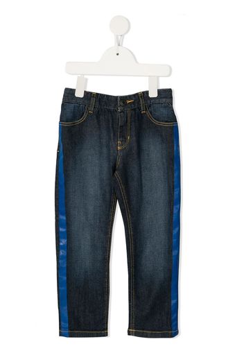 Little Marc Jacobs side stripe denim jeans - Blue