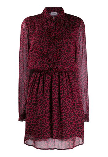 Liu Jo leopard print shirt dress - Red