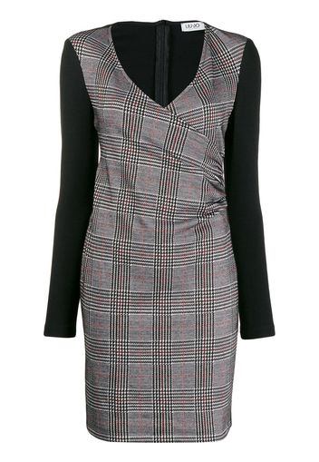 Liu Jo fitted glen check dress - Grey