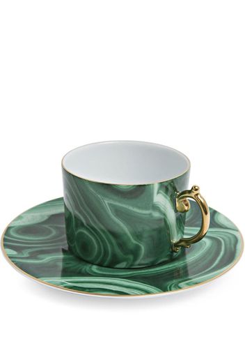 Malachite tea cup set