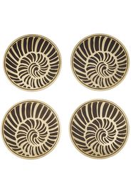 L'Objet L'OBJET SEASHELL COASTERS (SET OF 4) - Black