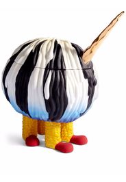 L'Objet Haas Scratched lizard vessel - Black