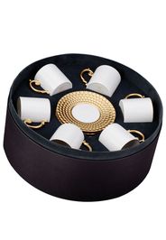 L'Objet Aegean espresso cup and saucer (set of 6) - Gold