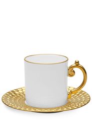 L'Objet Aegean espresso cup and saucer - Gold