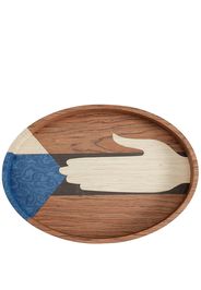 L'Objet Edgar wood tray - Brown