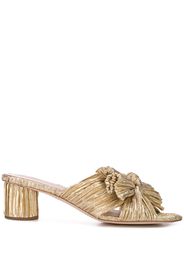 Loeffler Randall Emilia pleated knot mules - Gold