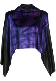 LOEWE abstract-print draped top - Purple