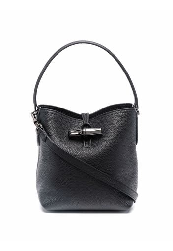 Longchamp Roseau essential leather bucket bag - Black