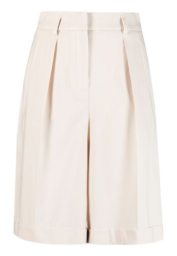 Lorena Antoniazzi pleat-detail knee-length shorts - Neutrals