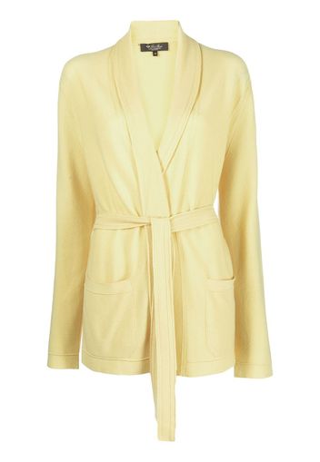 Loro Piana belted wrap-style cardigan - Yellow