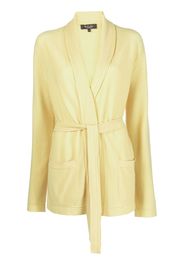 Loro Piana belted wrap-style cardigan - Yellow