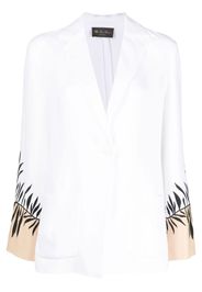 LORO PIANA silk-linen botanical jacket - White