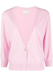 Loulou Studio Pink Fine Knit Cashmere Cardigan