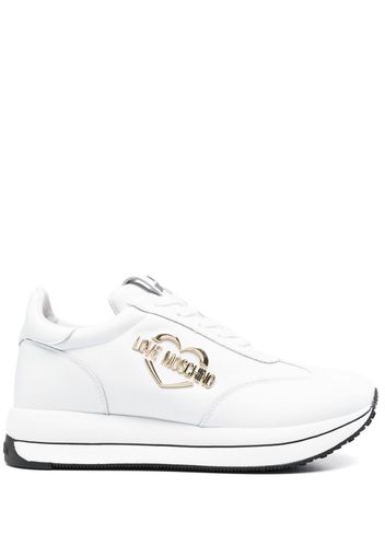 Love Moschino logo-plaque low-top sneakers - White