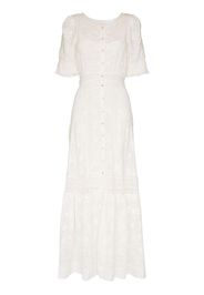 LSF MINKA RN S/S BTTN DWN MIDI DRS WHITE