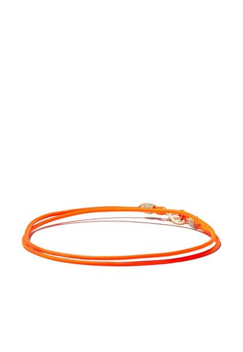 Luis Morais LUIS 14K YG SKULL TOGLE NEON ORNG CORD D - Orange