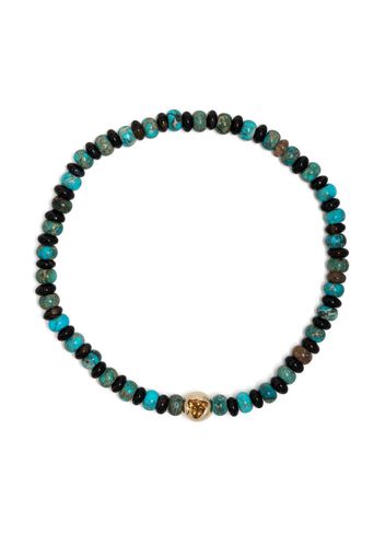 LUIS MORAIS 14kt yellow gold sapphire beaded bracelet - Blue