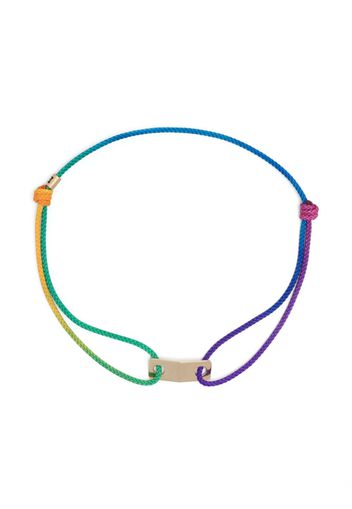 LUIS MORAIS 14kt yellow gold rainbow cord bracelet - Multicolour