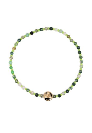 LUIS MORAIS 14kt yellow gold Light of the Majestic beaded bracelet - Green