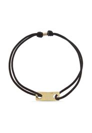 LUIS MORAIS logo-plaque fine cord bracelet - Gold