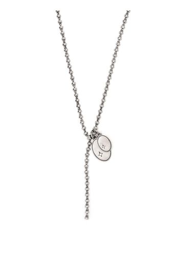 M. Cohen double-pendant sterling silver necklace - Grey