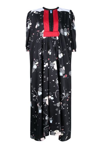 Macgraw Betty printed midi dress - Black