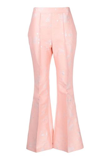 Macgraw Stereotype jacquard flared trousers - Pink