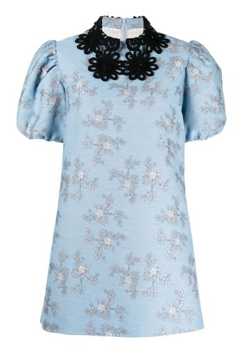 Macgraw Esmeralda patterned jacquard mini dress - Blue