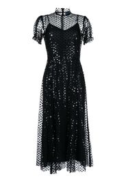 Macgraw Porcelain sequin-embellished sheer dress - Black