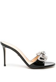 MACH & MACH Double-Bow patent-leather mules - Black