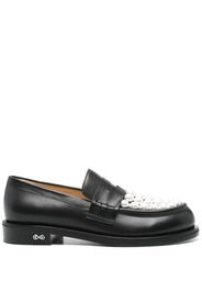 MACH & MACH logo-plaque loafers - Black
