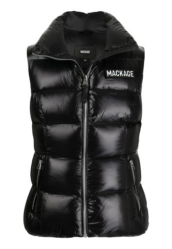 Mackage chest logo-patch gilet - Black