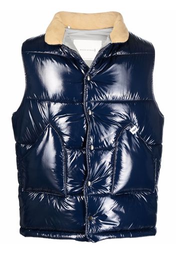 Mackintosh high-shine finish padded gilet - Blue