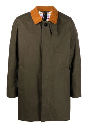 Mackintosh NORFOLK Khaki Brown Waxed Cotton Coat - Green