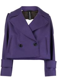 Mackintosh KIRSTEE Purple Wool Cropped Pea Coat